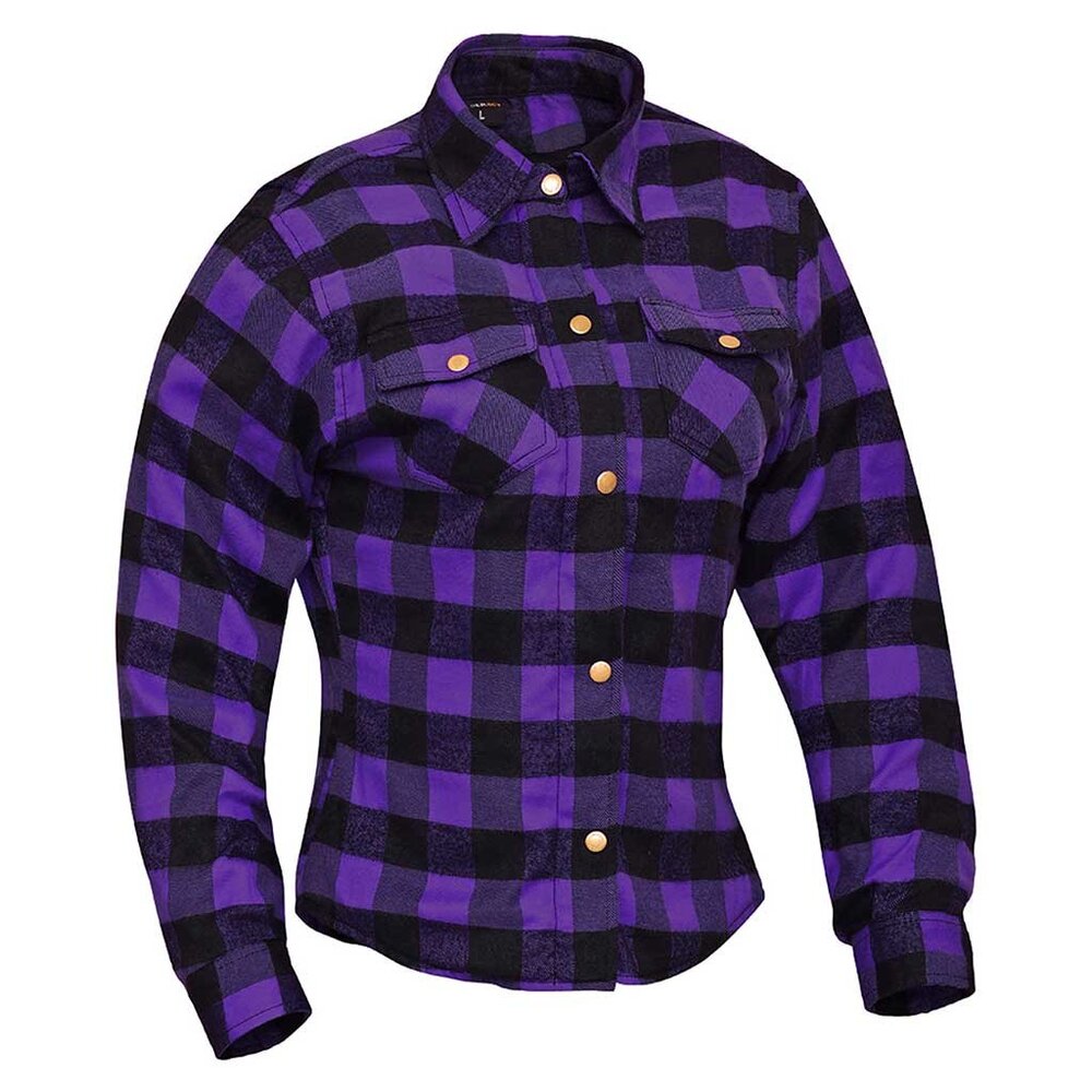 RIDERACT® Purple and Black Women Summer  Shirt New Cotton Soft Shirt - Picture 6 of 9